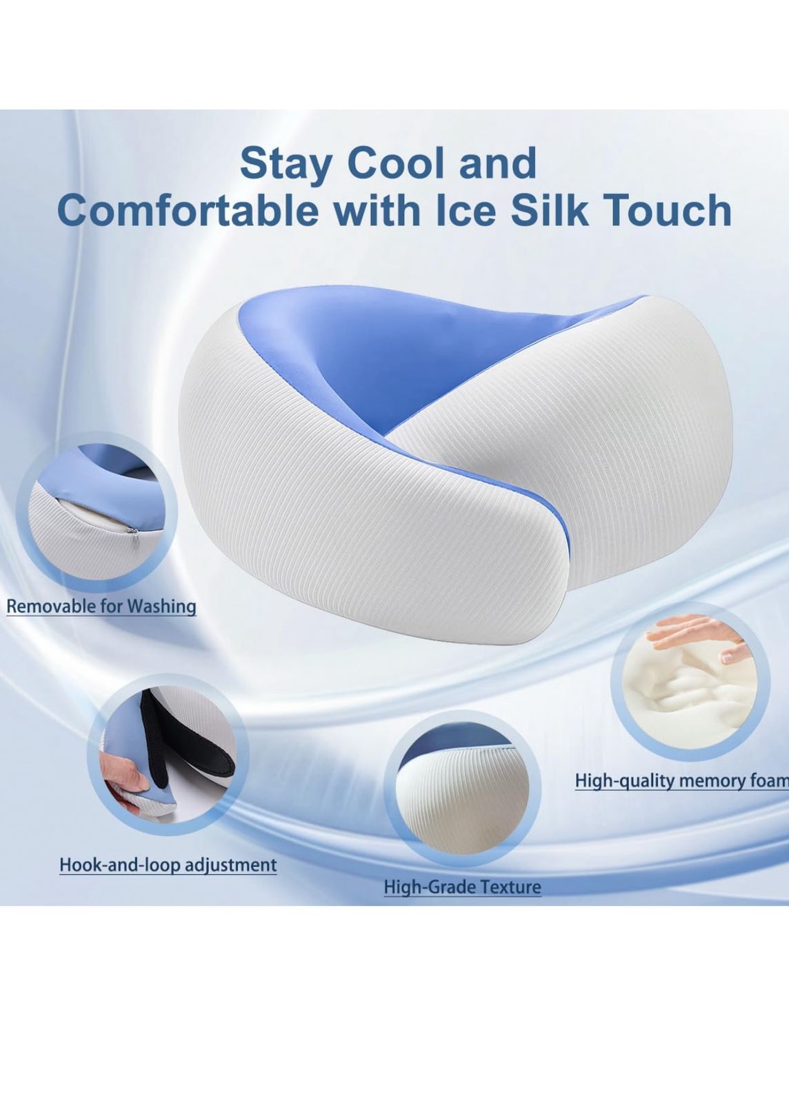 Ergonomic 360° Travel Neck Pillow – Ultimate Comfort for Flights